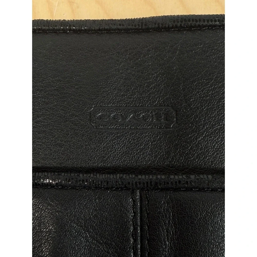 Coach Black Leather‎ Tote Bag Designer Handbag Purse Carryall Business